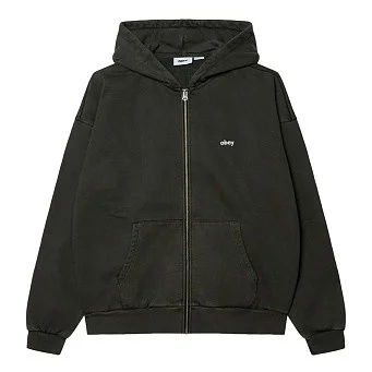 Толстовка Obey Lowercase Pigment Zip Hood